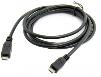 雙頭micro usb轉(zhuǎn)接線 手機(jī)對充數(shù)據(jù)線microusb公對公